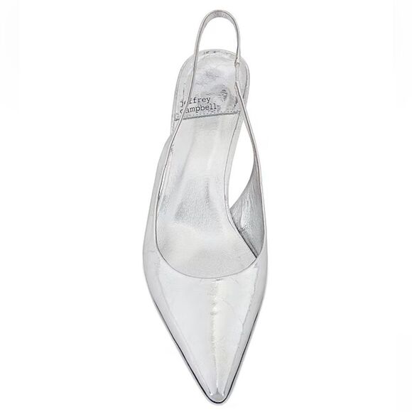Jeffrey Campbell Persona Slingbacks Heels in Silver shoes Revolve 9.5 - Picture 2 of 11